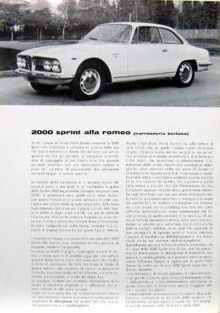 Couverture de ALFA 2000 SPRINT BERTONE