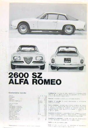 Couverture de ALFA 2600 SZ ZAGATO 10-1966