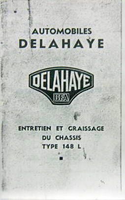 Couverture de DELAHAYE CHASSIS 148 L
LIVRET D'ENTRETIEN