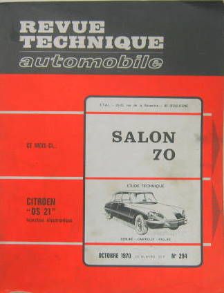 Couverture de CITROEN DS 21 INJECTION ELECTRONIQUE
REVUE TECHNIQUE