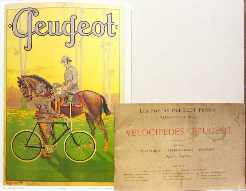 Couverture de 1896 VELOCIPEDES PEUGEOT CATALOGUE - PEUGEOT REPRODUCTION D'AFFICHE