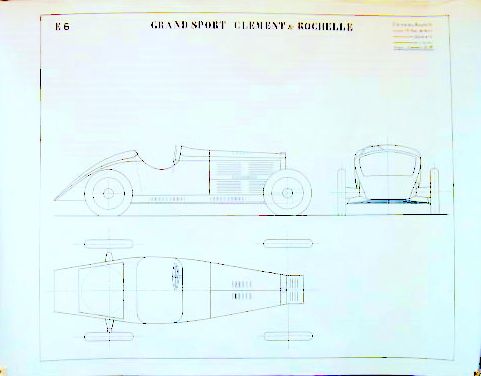 Couverture de CLEMENT ET ROCHELLE PLAN DE LA GRAND SPORT FAUX CABRIOLET 3 PLACES DE FRONT ROADSTER 3 PLACES DE FRONT CONDUITE INTERIEURE 4 PLACES