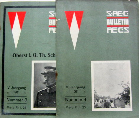 Couverture de 1911 SAEC BULLETIN AECS AERO CLUB SUISSE N°4 ET N°3