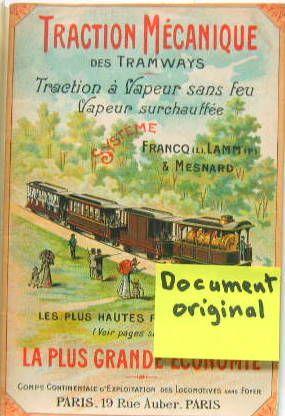 Couverture de TRACTION MECANIQUE DES TRAMWAYS SYSTEME FRANCQ LAMM ET MESNARD 1899
