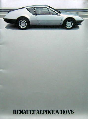 Couverture de 1984 ALPINE RENAULT A 310 V6 CATALOGUE