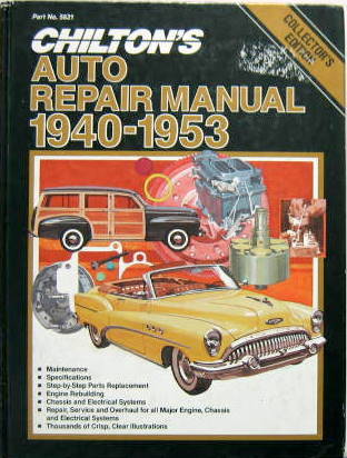 Couverture de 1940-1953 AUTO REPAIR MANUEL EN ANGLAIS