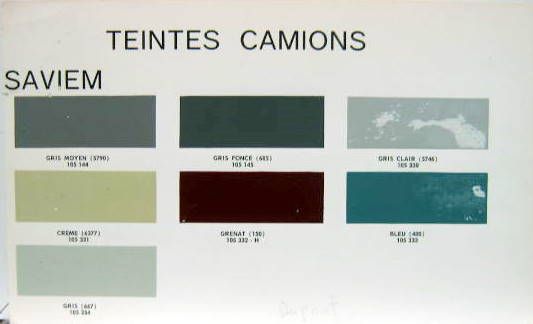 Couverture de SAVIEM TEINTES DES CAMIONS
