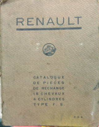 Couverture de RENAULT CATALOGUE DE PIECES PAR ENSEMBLE