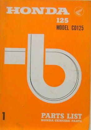 Couverture de 1966 HONDA CD 125 CATALOGUE DE PIECES