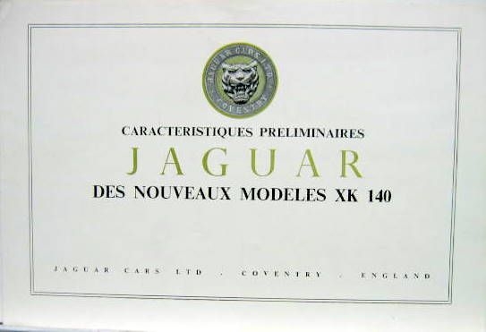 Couverture de JAGUAR XK 140 CATALOGUE