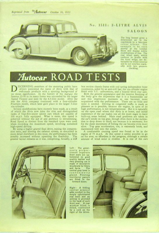Couverture de ALVIS 3 LITRE SALOON