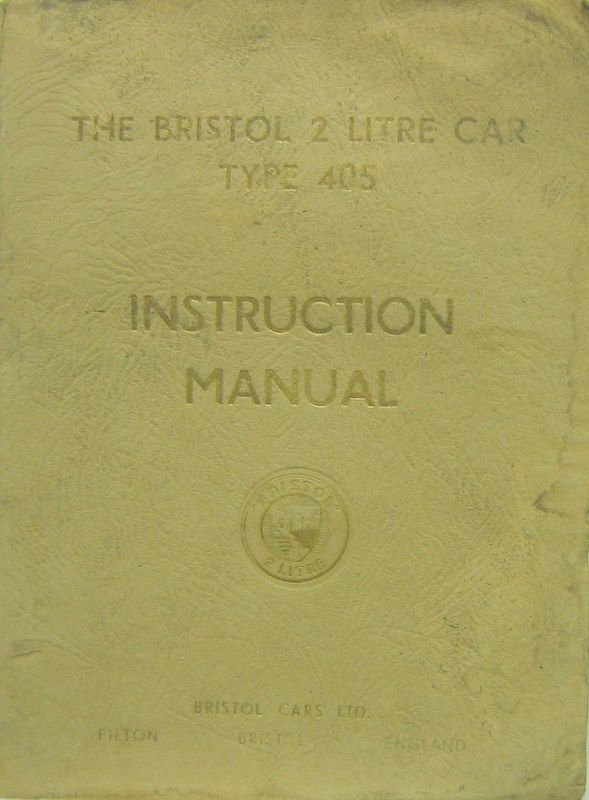 Couverture de BRISTOL 405 2 LITRE
LIVRET D'ENTRETIEN