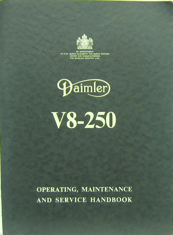 Couverture de DAIMLER V8 250 LIVRET D'ENTRETIEN