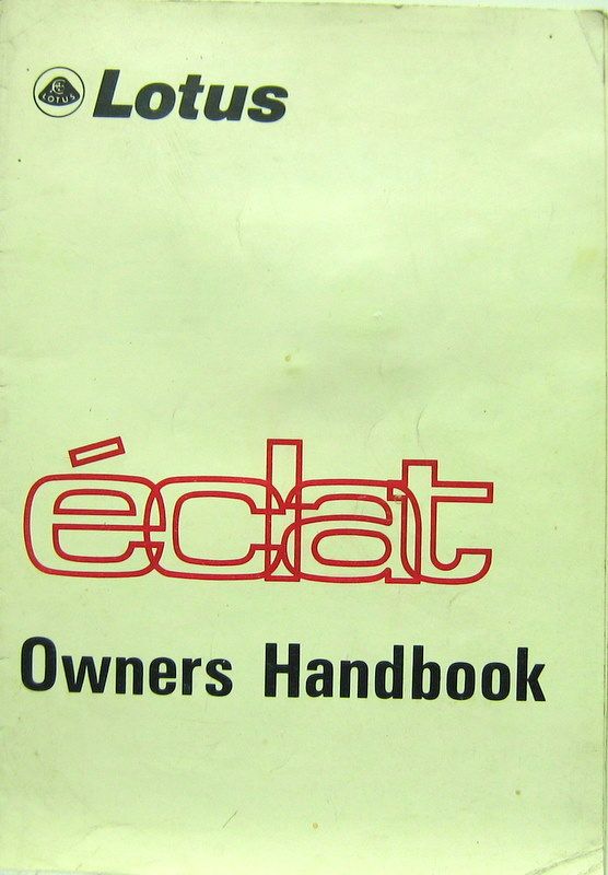 Couverture de LOTUS ECLAT 1976 LIVRET D'ENTRETIEN
