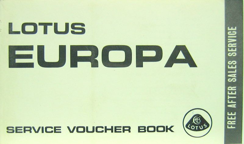 Couverture de LOTUS EUROPA  1971 LIVRET DE GRAISSAGE