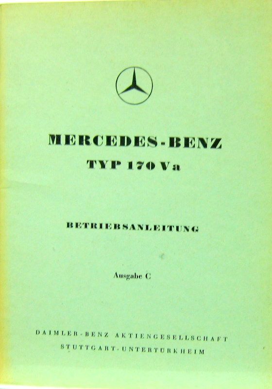 Couverture de MERCEDES 170 LIVRET D'ENTRETIEN