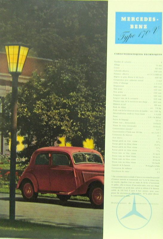 Couverture de MERCEDES 170 V