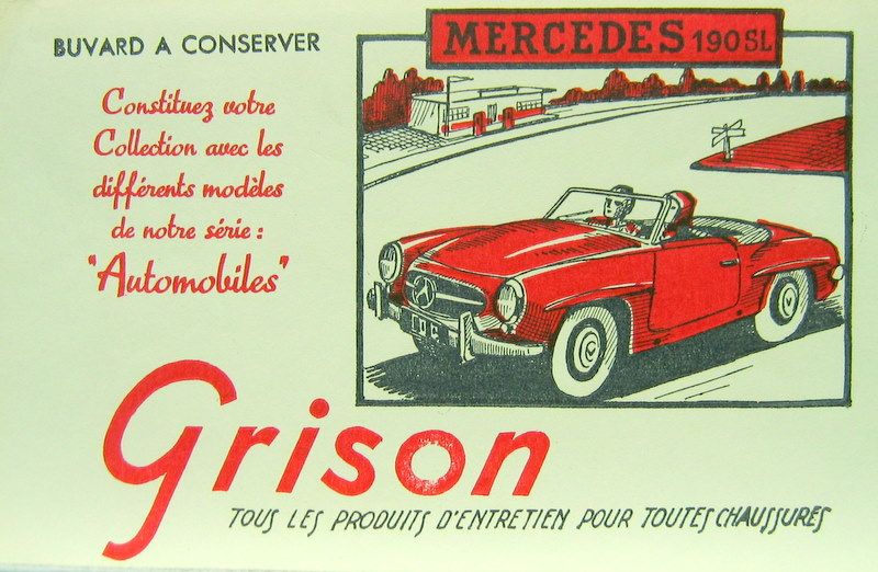 Couverture de MERCEDES 190 SL BUVARD GRISON