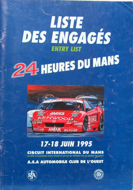 Couverture de 1995 - 2003 24 HEURES DU MANS LISTE DES ENGAGES ENTRY LIST