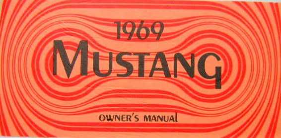 Couverture de FORD MUSTANG 1969 LIVRET D'ENTRETIEN