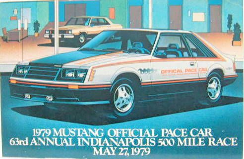 Couverture de FORD MUSTANG 1979 CARTE POSTALE POUR INDIANAPOLIS