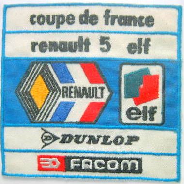 Couverture de RENAULT 5 ELF COUPE DE FRANCE ECUSSON BRODE A COUDRE