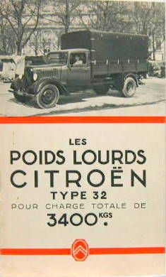 Couverture de 1936 CITROEN POIDS LOURDS TYPE 32 3400 KGS