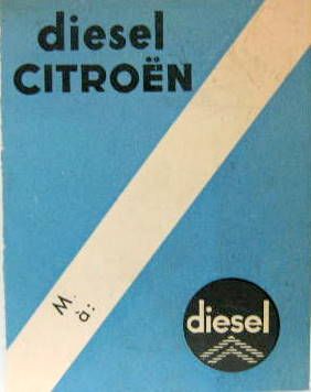 Couverture de 1937 CITROEN DIESEL COMPARATIF AVEC ESSENCE