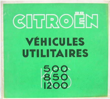 Couverture de AC 4207 CITROEN VEHICULES UTILITAIRES 500-850-1200 KGS