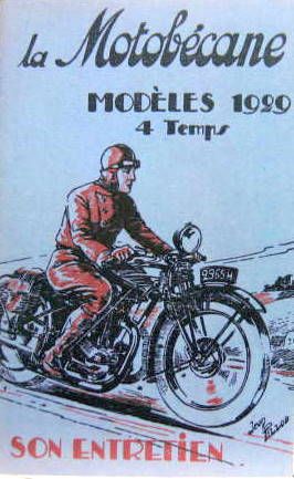 Couverture de 1929 MOTOBECANE 4 TEMPS MOTEUR BLACKBURNE ET JAP LIVRET D'ENTRETIEN