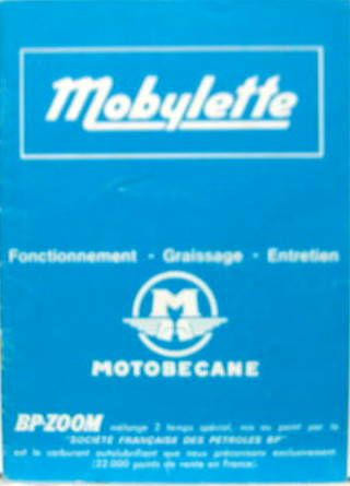Couverture de MOBYLETTE LIVRET D'ENTRETIEN