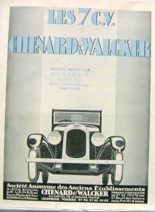 Couverture de CHENARD ET WALCKER 7 CV