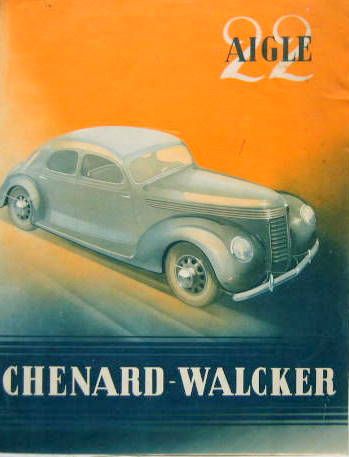 Couverture de 1938 CHENARD ET WALCKER  AIGLE 22