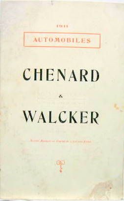 Couverture de 1911 CHENARD ET WALCKER