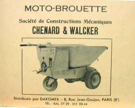 Couverture de CHENARD ET WALCKER MOTO BROUETTE