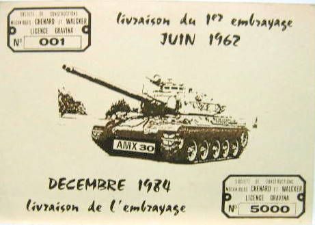 Couverture de 1962 CHENARD ET WALCKER PREMIER EMBRAYAGE DE L'AMX 30