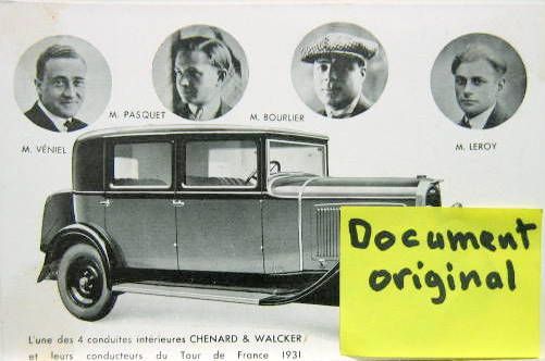 Couverture de 1931 CHENARD ET WALCKER TOUR DE FRANCE