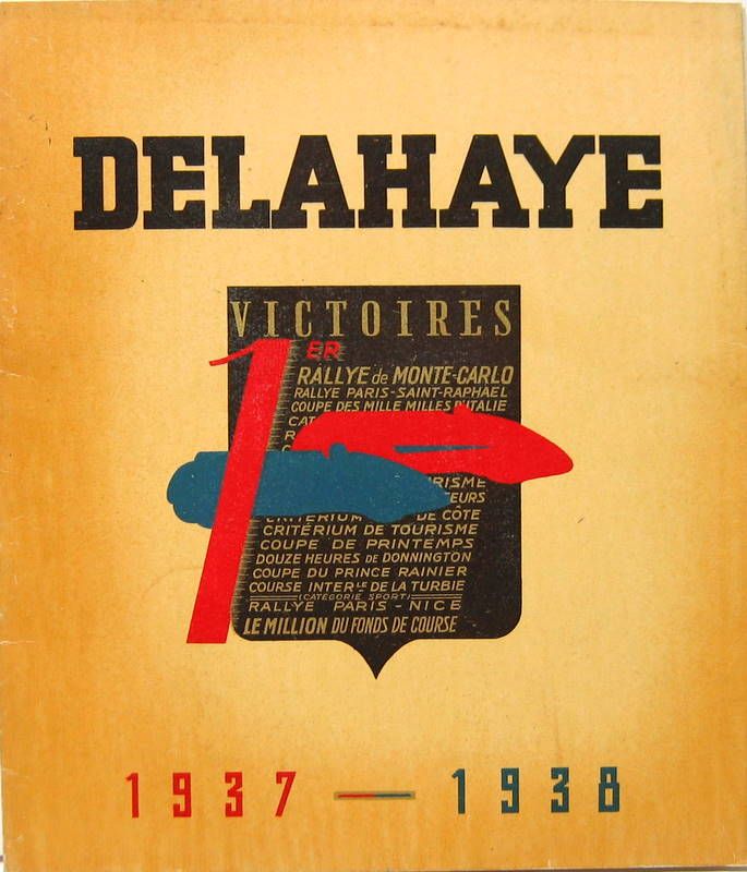 Couverture de 1937-38  DELAHAYE  VICTOIRES CATALOGUE