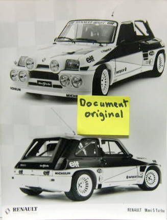 Couverture de RENAULT MAXI 5 TURBO