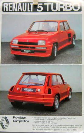 Couverture de 1980 RENAULT 5 TURBO PROTOTYPE COMPETITION