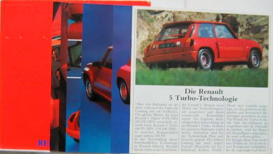 Couverture de 1981 RENAULT 5 TURBO EN ALLEMAND