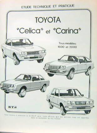 Couverture de TOYOTA CELICA ET CARINA REVUE TECHNIQUE
