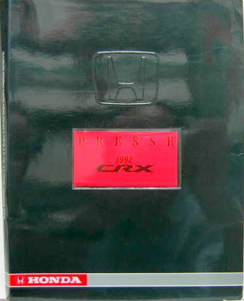 Couverture de 1992 HONDA CRX DOSSIER DE PRESSE