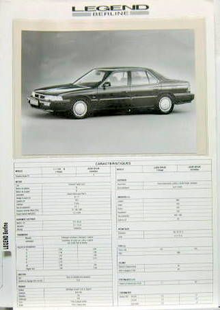 Couverture de 1991 HONDA LEGEND  BERLINE DESCRIPTIF