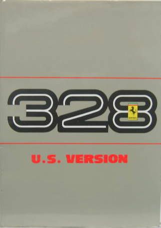 Couverture de 1986 FERRARI 328 GTB / 328 GTS MODÈLES 1986/87 US VERSION LIVRET D'ENTRETIEN