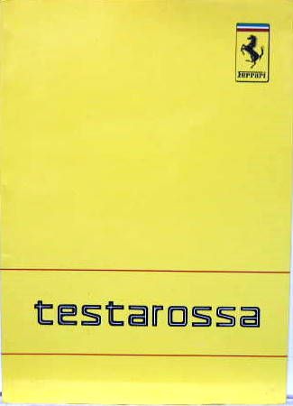 Couverture de 1989 FERRARI TESTAROSSA LIVRET D'ENTRETIEN