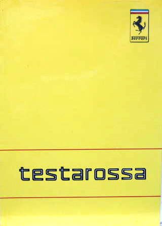Couverture de 1988 FERRARI TESTAROSSA LIVRET D'ENTRETIEN