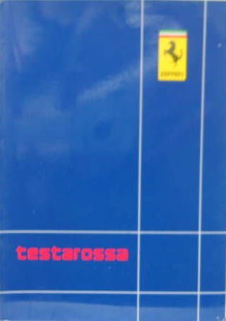 Couverture de 1986 FERRARI TESTAROSSA LIVRET D'ENTRETIEN