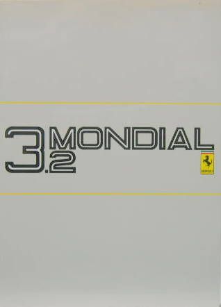 Couverture de 1987 FERRARI 3,2 MONDIAL / 3,2 MONDIAL CABRIOLET LIVRET D'ENTRETIEN