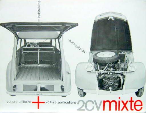 Couverture de 1962 CITROEN 2 CV MIXTE